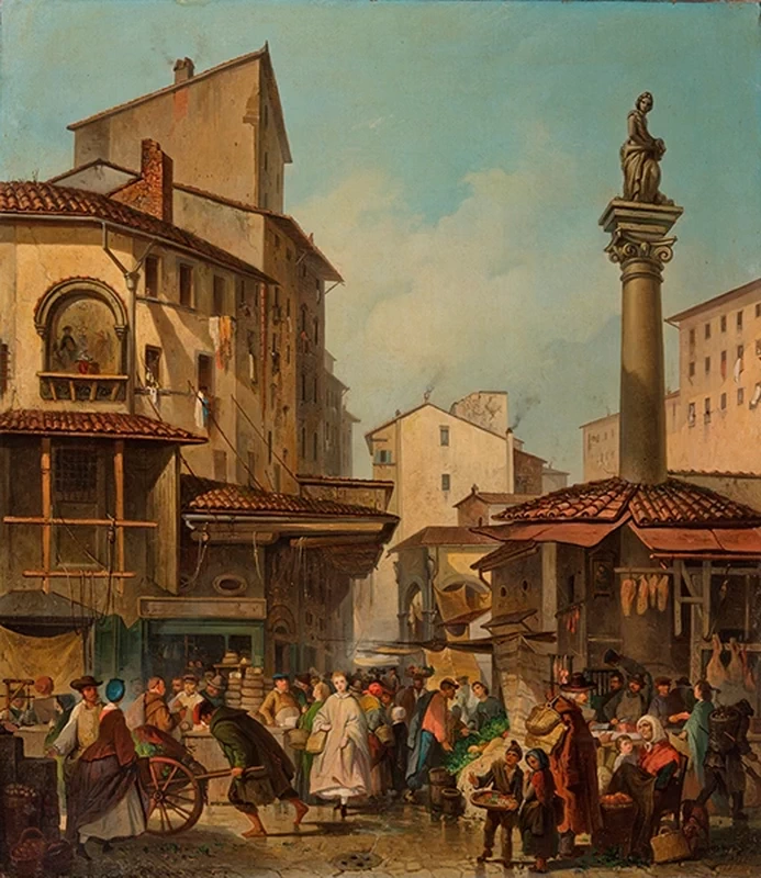 Il mercato vecchio a Firenze - Gallerie degli Uffizi, Firenze